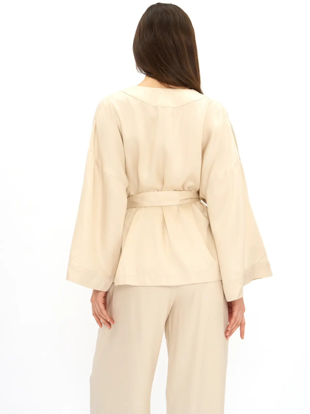Костюм кимоно короткое с брюками с карманами